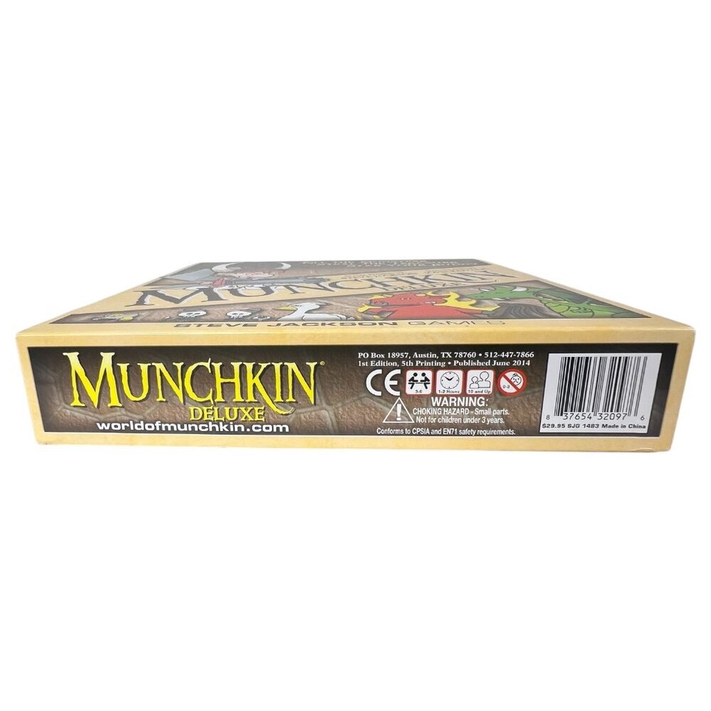Munchkin Deluxe Board Game By Steve Jackson Games Unused Game Pieces Unopened - Picture 9 of 11